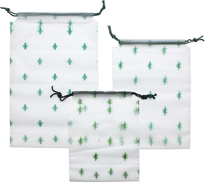 JTI Aufbewahrungsbeutel im 3er-Pack, Kaktus