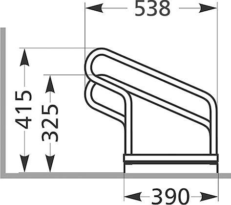 Actual product image Wsm Upright parker one-sided length 2800 mm 8 parking spaces