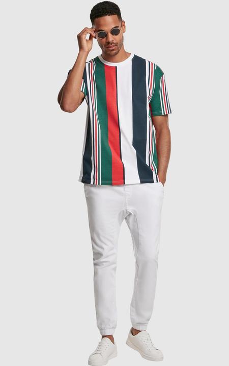 Actual product image Urban Classics Heavy Oversized Big AOP Stripe Tee (M)