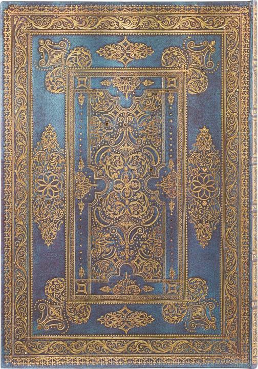 Actual product image Paperblanks Hardcover Journals - Blue Luxe - Grande - Unlined (Plain, Hardcover)