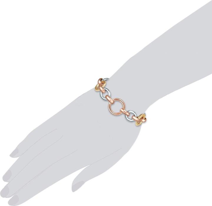 Actual product image Lulu & Jane Ladies metal alloy silver/yellow gold/rose gold 18.0 cm basic length + 3.0 cm extension - 29195 (18 cm, Metal alloy)