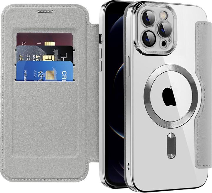 Productafbeelding Techsuit - SmartMag Book Case - iPhone 12 Pro Max - Gray (Apple iPhone 12 Pro Max)