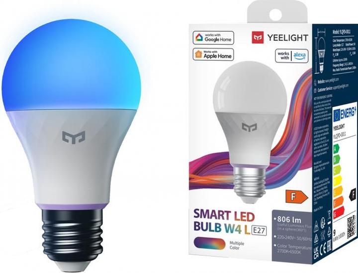 Image du produit Yeelight Inteligentna żarówka W4 E27 (kolor) 1szt (E27, 4 W, 806 lm, 1 x, F)