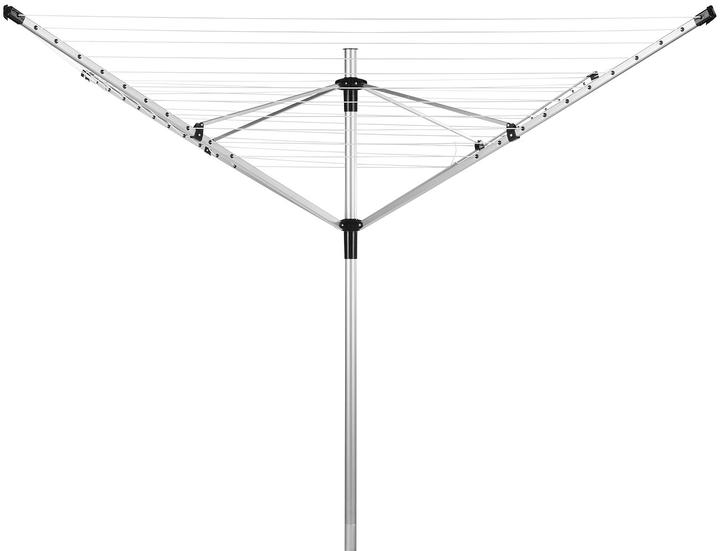 Produktbild Royal Gardineer 4-Arm-Wäschespinne aus Aluminium mit Bodenanker (60 m)