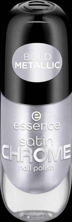 essence satin CHROME nail polish (SteelGPT 04, Farblack)