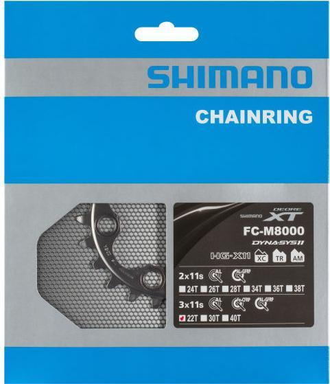 Actual product image Shimano Deore XT FC-M8000 chainring for 40-32-22 teeth 11-speed BB (22)