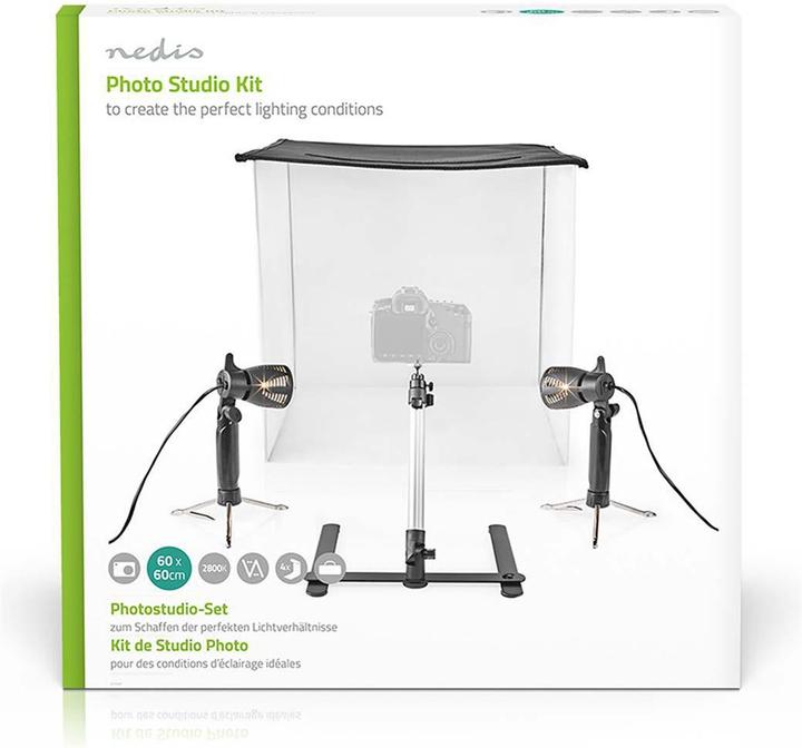 Image du produit Nedis Kit Studio Photo 400 lm Pliable Fonds incl. sac de transport inclus Noir
