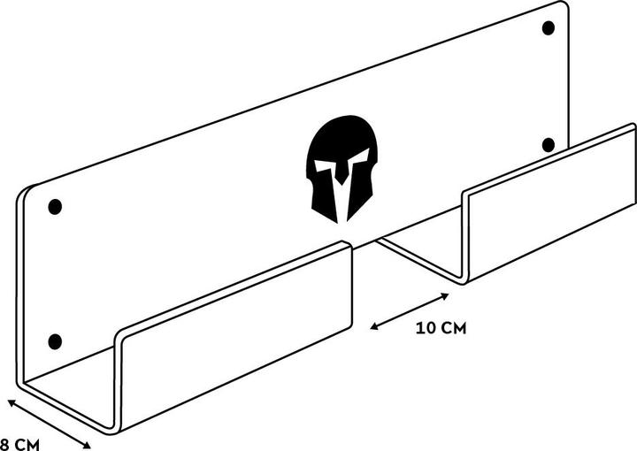 Actual product image Gladiatorfit Flat bench wall storage