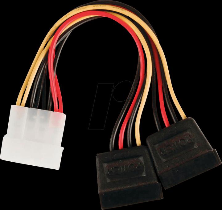 Immagine prodotto Nedis Cavo di alimentazione interna Molex maschio 2X SATA 15 pin femmina Placcato oro 0,15 m PVC rotondo