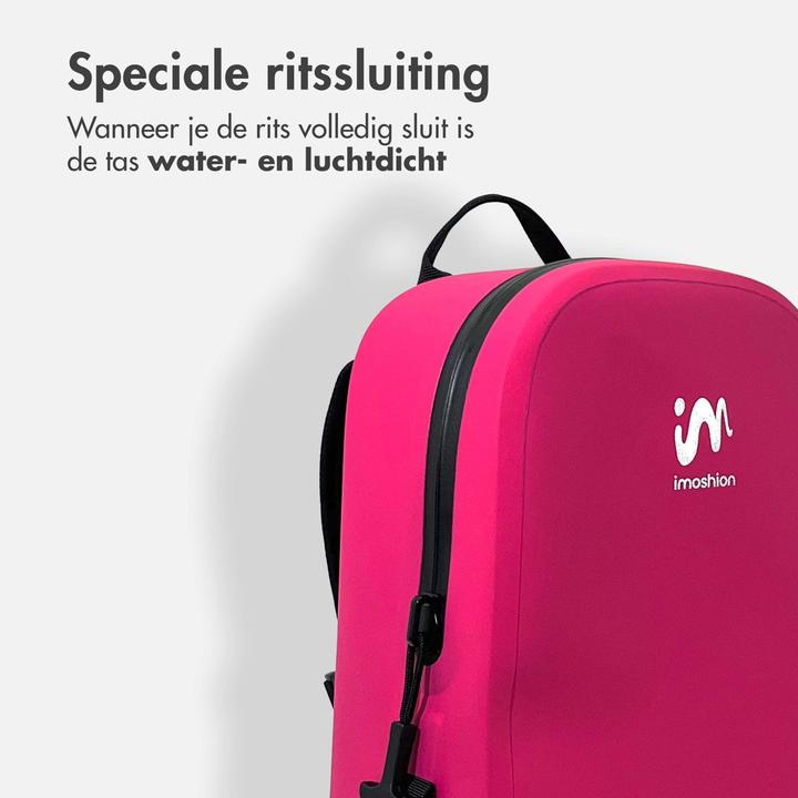 Actual product image iMoshion Air-Tight Waterdichte Rugzak - Medium - 16 L - Waterproof Rugtas - Hot Pink (16 l)