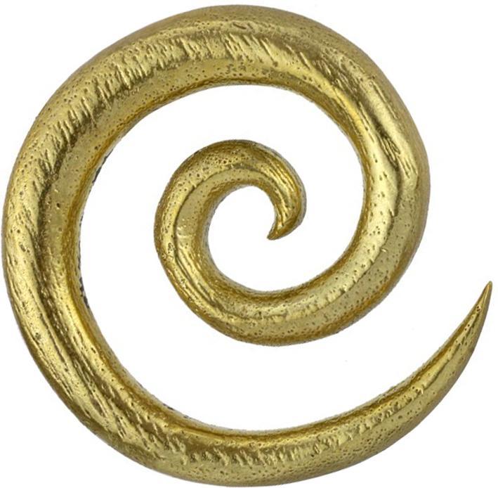 Star Piercing Ohrgewicht Spirale vergoldet