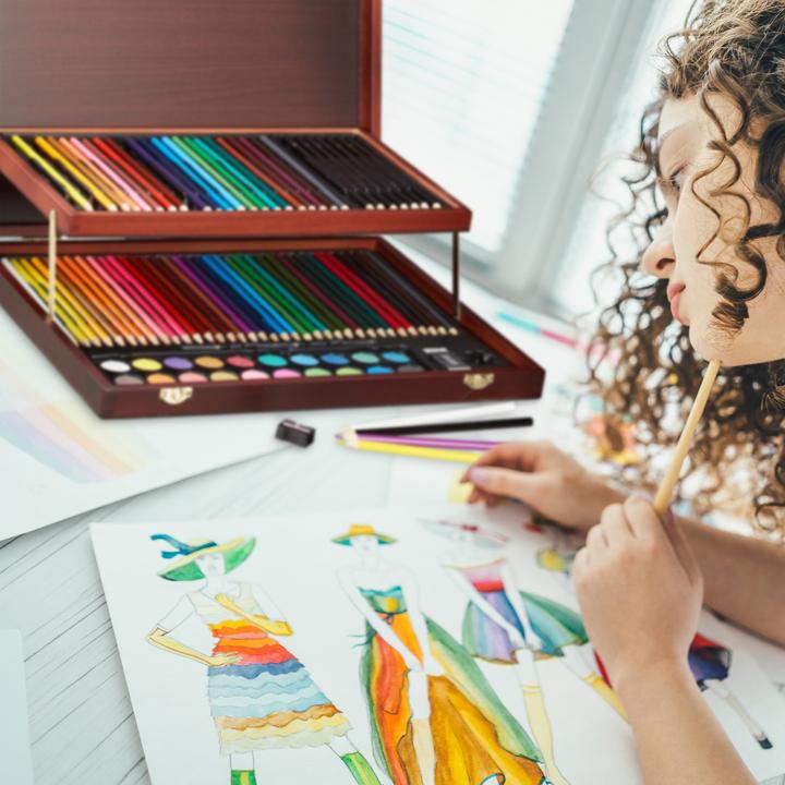 Image du produit Relaxdays Mallette coloriage (Marron, 8 x)