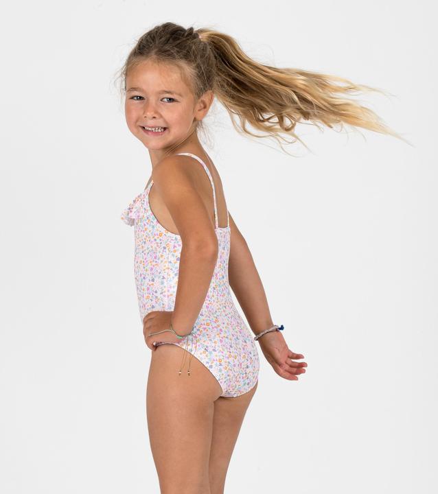 Produktbild Nabaiji Badeanzug Baby/Mädchen mit Rüschen - Print Blumen weiss/rosa (86)