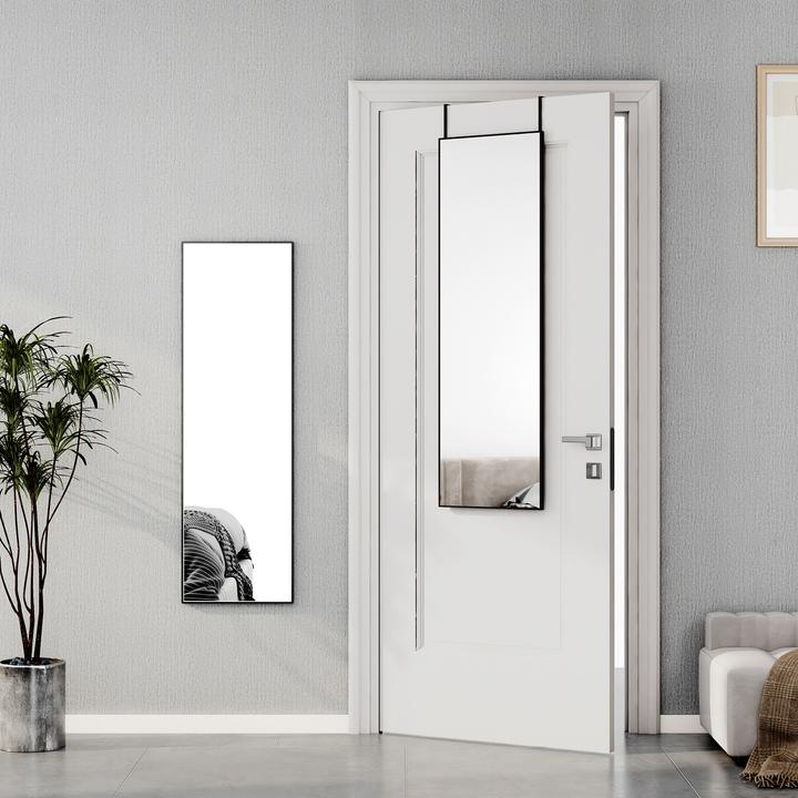 Produktbild Emke Standspiegel, leicht Spiegel in voller Länge Aufhängen, Minimalistische Rahmen, 120*37cm (120 x 37 cm)
