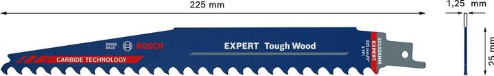 Actual product image Bosch Professional Zubehör Expert 'Tough Wood' S 1142 KHM reciprocating saw blade, 1 piece
