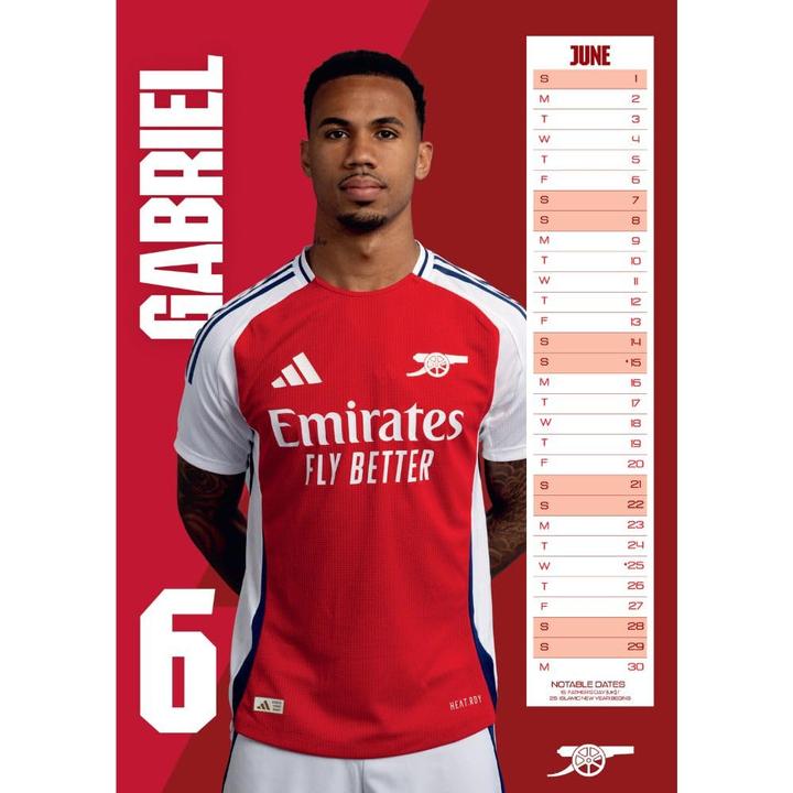 Produktbild Arsenal FC Wandkalender 2025 A3 (A3, Harter Einband, Deutsch)