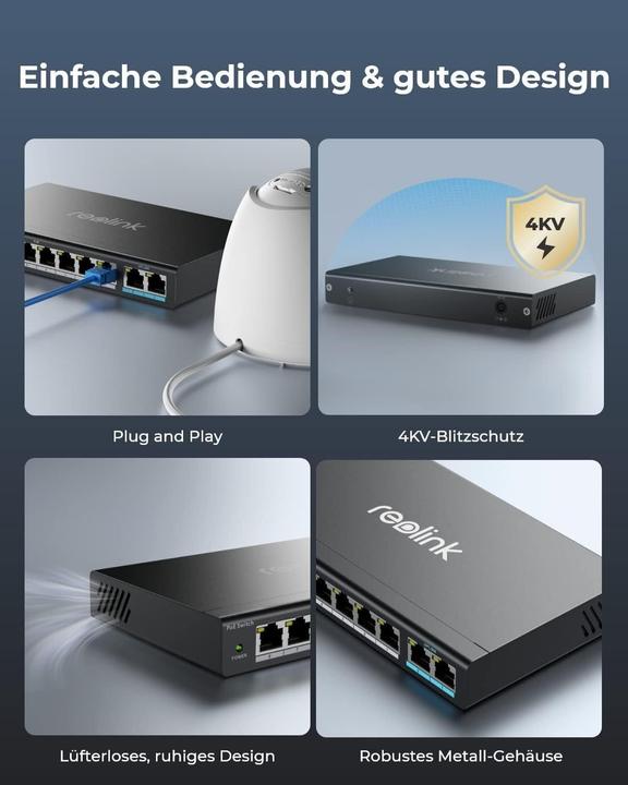 Actual product image Reolink RLA-PS1 (802.3af (PoE), 802.3at (PoE+), 120 W)