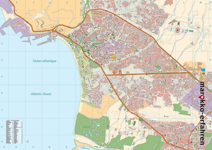 Immagine prodotto Mappa della città di Agadir - Mappa della città di Inezgane 1:15.000 + Punti di passaggio GPS