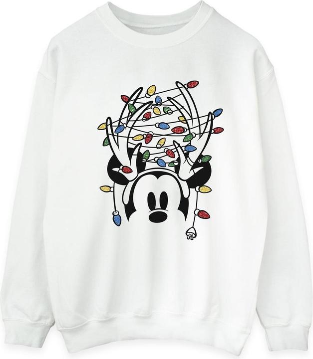 Disney Mickey Mouse Christmas Head Lights Sweatshirt (XXL)