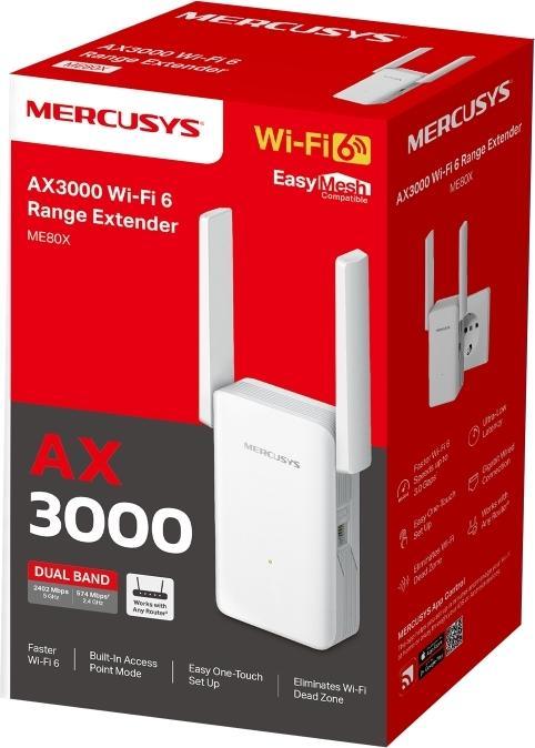 Produktbild TP-Link WL-Repeater ME80X AX3000 Wi-Fi Range Extender (2402 Mbit/s, 574 Mbit/s)