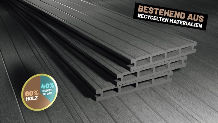 Actual product image Endorphin ® 36m² Hellgrau WPC Terrassendielen Komplettset