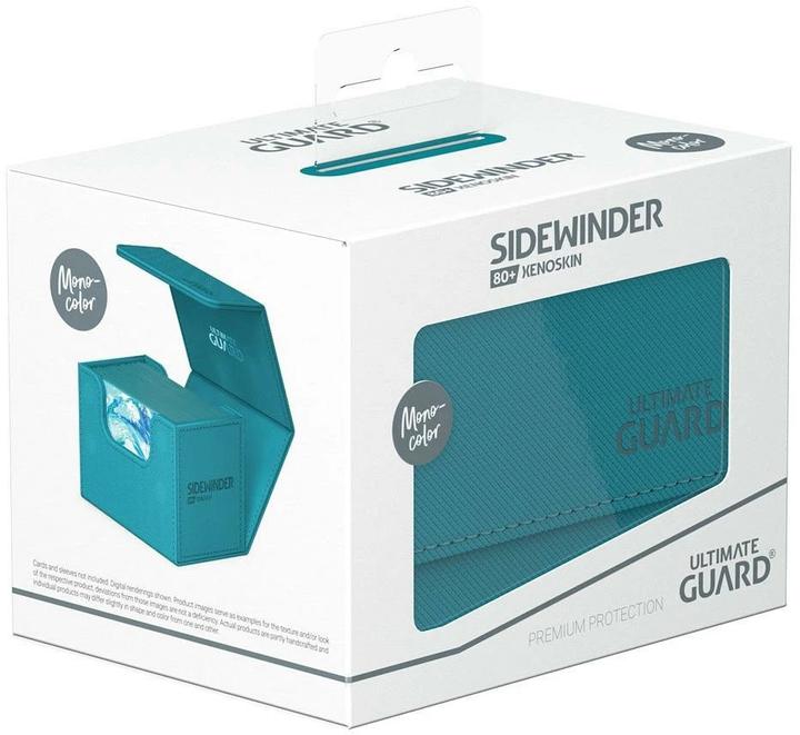 Produktbild Ultimate Guard Kartenbox XenoSkin Sidewinder Monocolor 80+ Petrolblau
