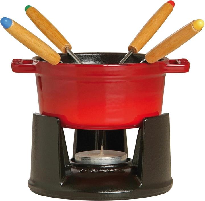 Staub Fondue Kirsch-Rot Mini 6tlg. 10cm