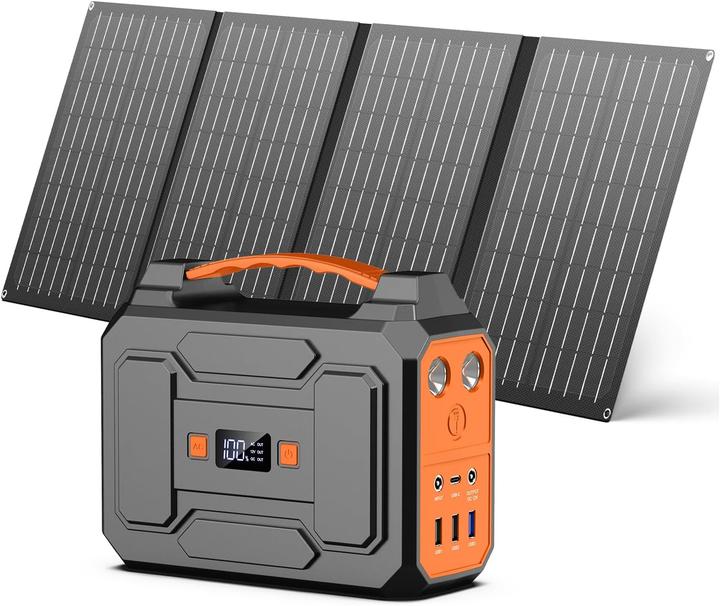 Produktbild Powkey Powerstation mit Solarpanel (99 Wh, 1.30 kg)