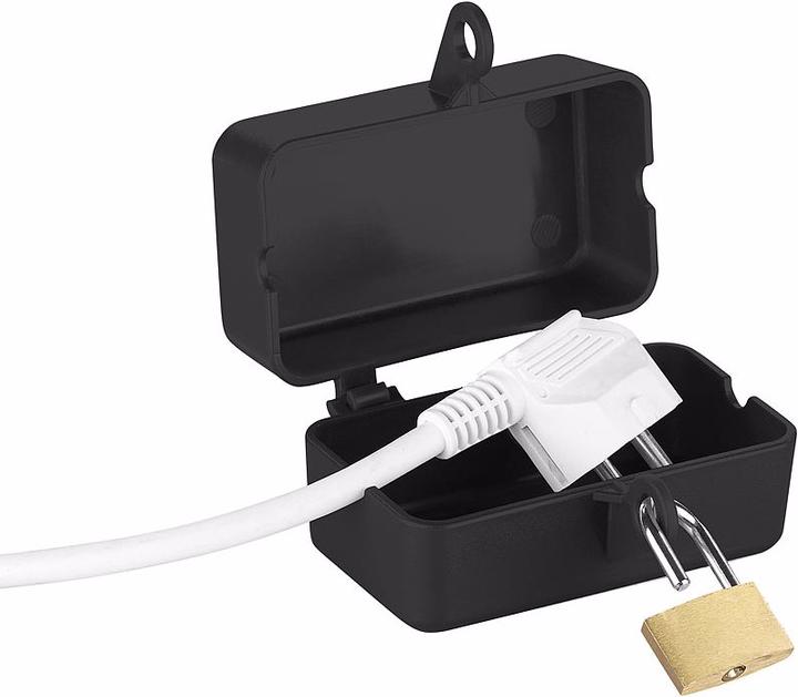 Produktbild AGT 4er-Set abschliessbare Stromstecker-Schutzbox inkl. Vorhängeschloss