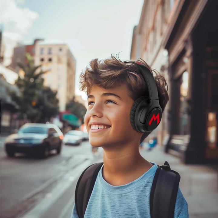 Actual product image OTL Super Mario Wireless headphones with LED light