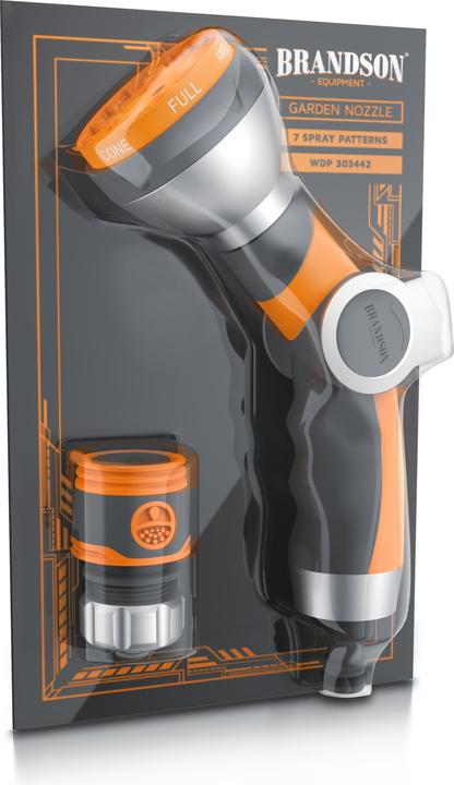 Produktbild Brandson Multifunktionsbrause, Gartenbrause, 7 Sprühprofile, Pistolengriff Garten Handbrause, Spritzpistole