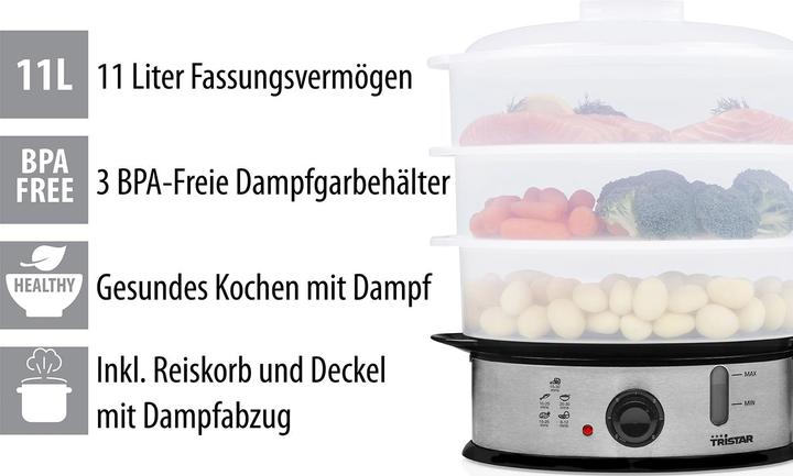 Image du produit Tristar Cuiseur vapeur 12 L (Fiche CH)