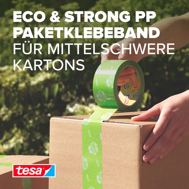 Actual product image tesa tesapack ECO & STRONG packaging tape - environmentally friendly packaging tape made from 100 % (50 mm)