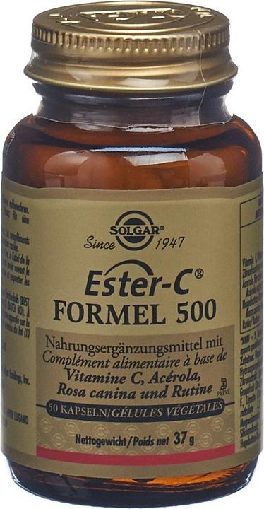 Actual product image Solgar Ester-C Formula 500 Caps (1 Piece, Capsules, 145 g)