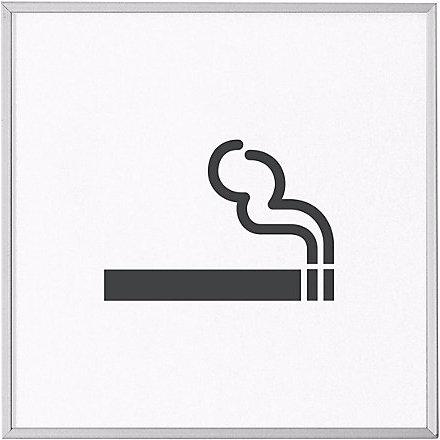 Produktbild Moedel MADRID Silver Line™ Türschild, Piktogramm HxB 120x120 mm, Rauchen erlaubt