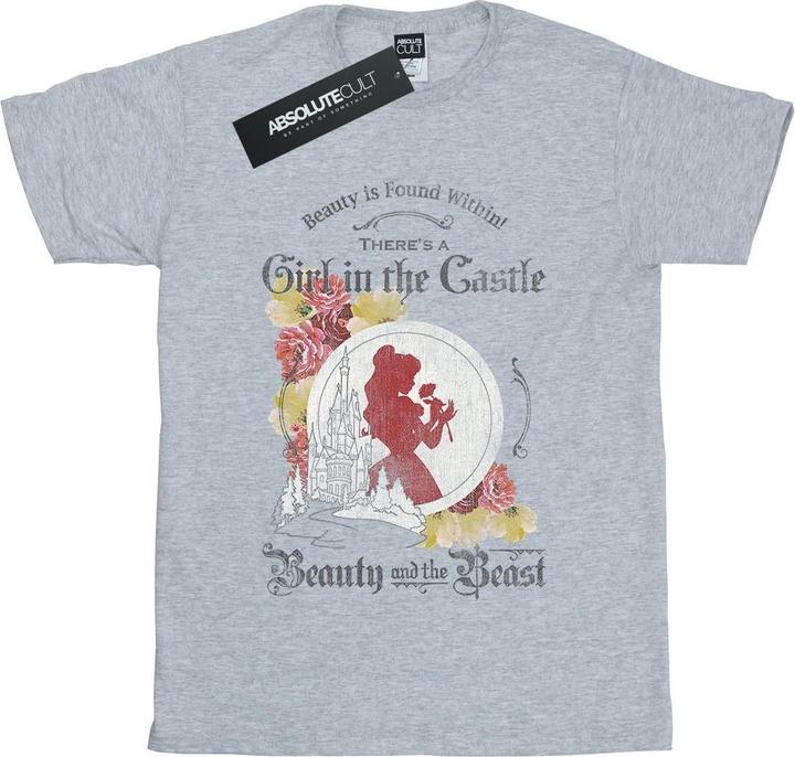 Disney Beauty And The Beast Girl in The Castle TShirt Mädchen