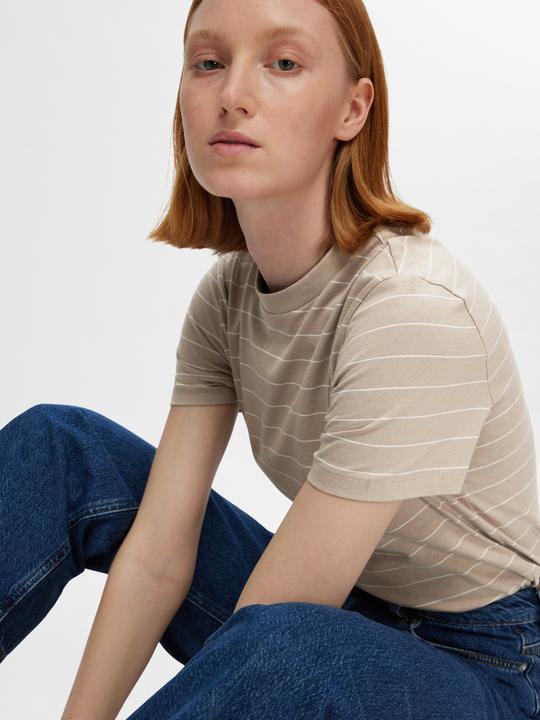 Immagine prodotto Selected Femme Maglietta in cotone a righe (XXL)