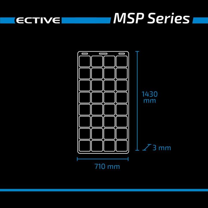 Actual product image Ective MSP 180 Flex flexible solar module monocrystalline 180W (180 W, 3.30 kg)