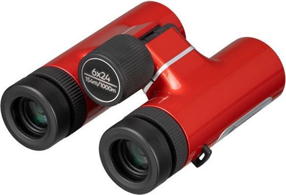 Bresser Verrekijker - Spirit 6 x 24 - Rood - Licht en Compact - Ruim Gezichtsveld - (6 x, 24 mm)