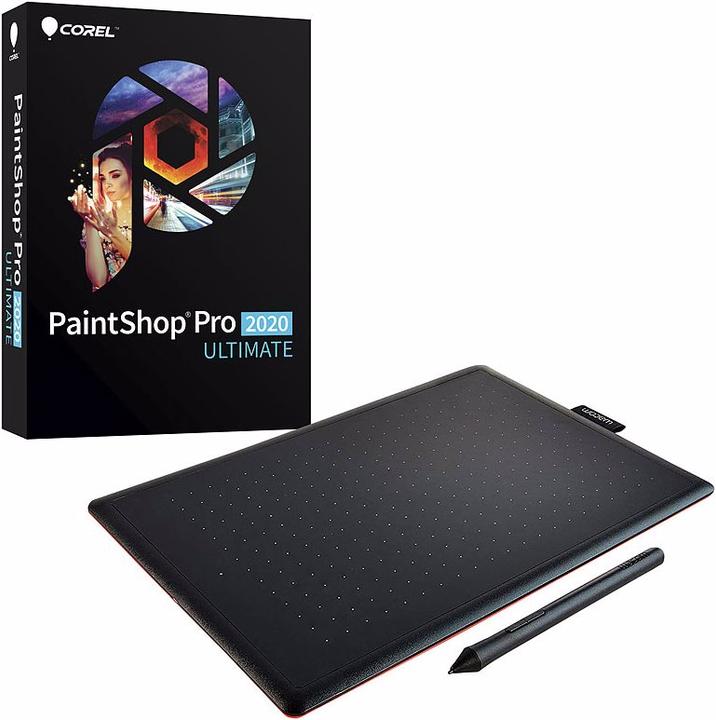 Produktbild Corel Paintshop Pro 2020 Ultimate mit Grafiktablett One by Wacom S (1 User, unbegrenzt)