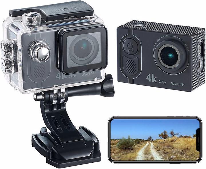 Image du produit Somikon Caméra d'action 4K avec vidéo UHD (24p, 4K, WiFi)