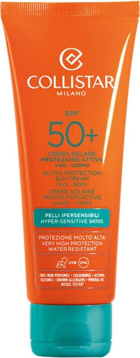 Image du produit Collistar CS Sun - Active Protection Sun Cream visage & corps SPF50+ (Crème solaire, SPF 50, 100 ml)