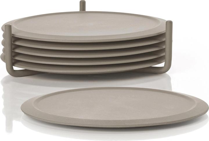 Zone Denmark Dessous de verre Singels 6 pièces, taupe (6 x, Dessous de verre)