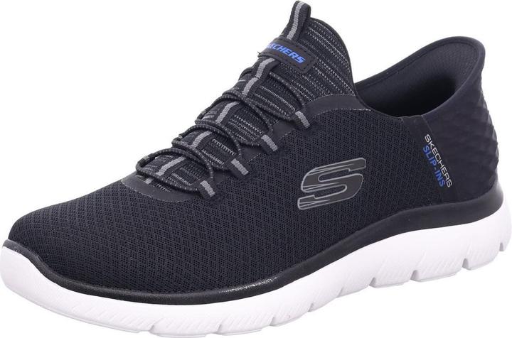 Skechers Herren Slipper Sportlich Gummisohle schwarz (48)