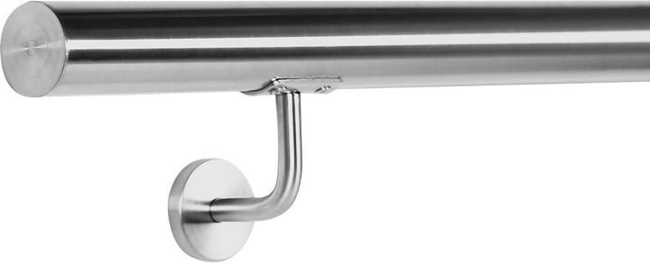 Produktbild Wiltec Handlaufset Wandhalter Handlauf 120cm Halter Treppe Haltegriff Edelstahl V2A (Edelstahl)