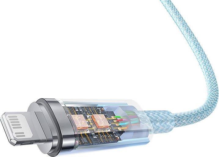 Actual product image Baseus Fast Charging cable USB-C to Lightning Explorer Series 2m, 20W (blue) (2 m)