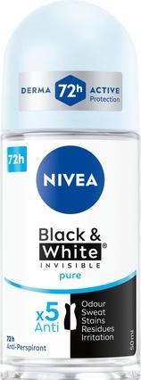 Actual product image NIVEA Invisibleack&White Antiperspirant W Bullet 48H (Roll-on, 50 ml)