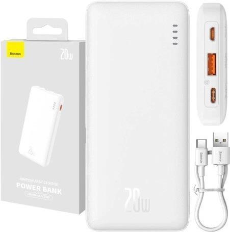 Actual product image Baseus Airpow 10000mAh 20W powerbank (white) (10000 mAh, 20 W, 74 Wh)
