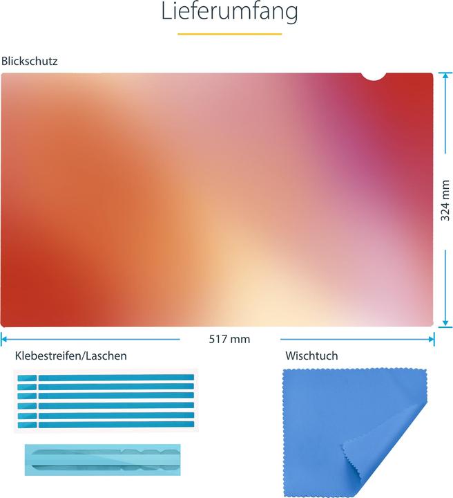 Produktbild StarTech com 24 Zoll 16:10 Monitor Blickschutz Gold, Zweiseitiger Blickschutzfilter mit Erhöhter Pri (24", 16 : 10)