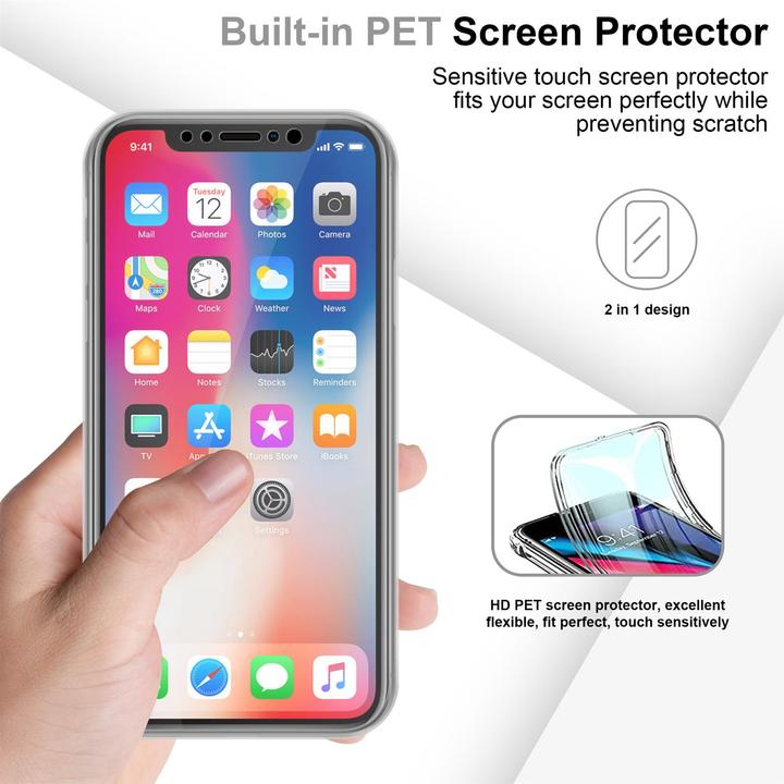 Actual product image Cadorabo TPU 360 Degree Case Cover (Apple iPhone X)
